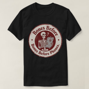 T-shirt L'archéologie avec humour Os avant téléphones