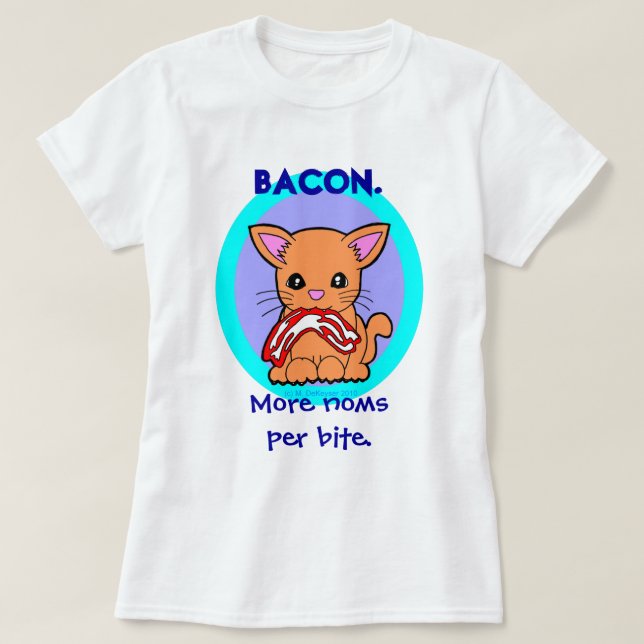 T-shirt Lard : Plus de noms par chat de morsure (Design devant)