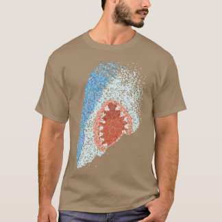 T-shirt Large Weisser Hai Haie Hailebrhater