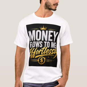 T-shirt L'Argent Afflue Vers Moi Sans Effort – Richesse Lu
