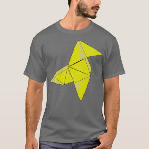 T-shirt L'argent hisse l'origami jaune