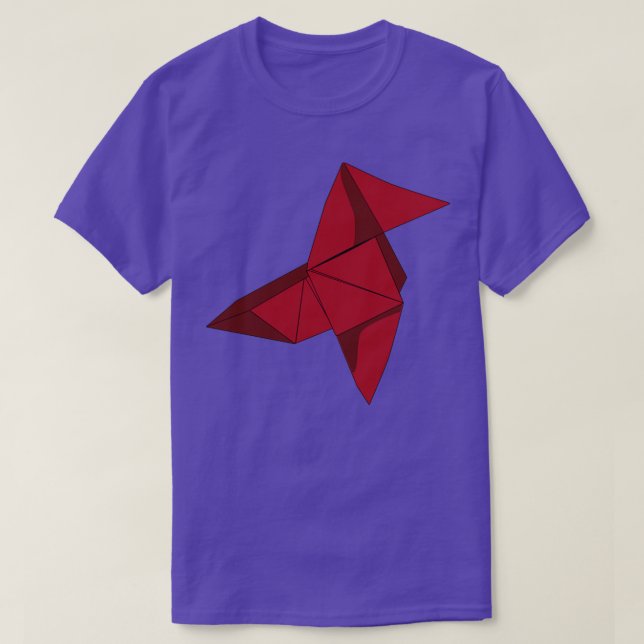 T-shirt L'argent hisse Origami (Design devant)