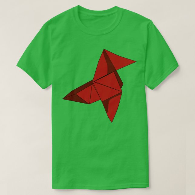 T-shirt L'argent hisse Origami (Design devant)