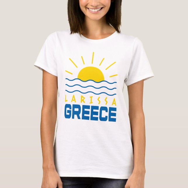 T-shirt Larissa Grèce Soleil et Vagues de mer Femmes (Devant)