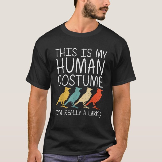 T-shirt Lark Halloween Costume humain Passerine Bird Easy  (Devant)