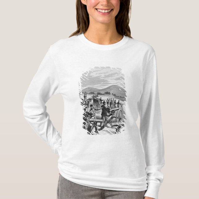 T-shirt L'arme à feu de Gatling de nouveau modèle (Devant)