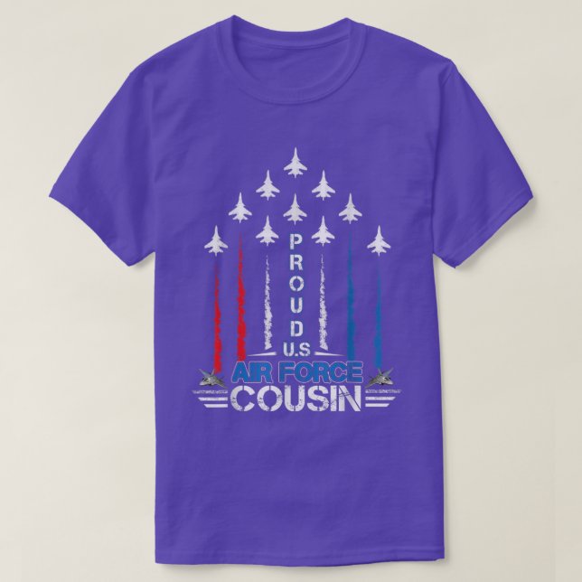 T-shirt L'armée de l'air américaine Fière Cousin Fière Cou (Design devant)