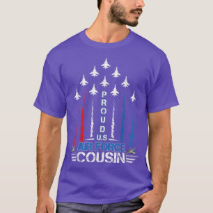 T-shirt L'armée de l'air américaine Fière Cousin Fière Cou