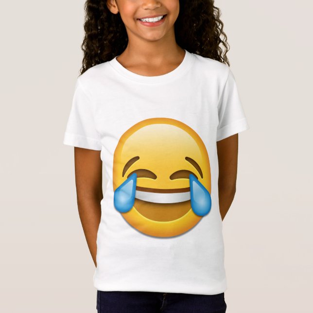 T-Shirt Larmes d'emoji de joie drôles (Devant)