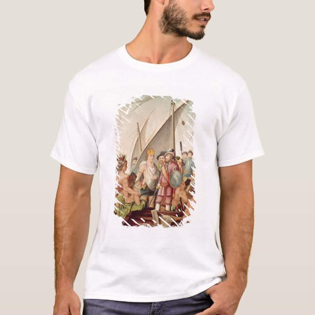 T-shirt L'arrivée de Hernando Cortes au Mexique (Devant)
