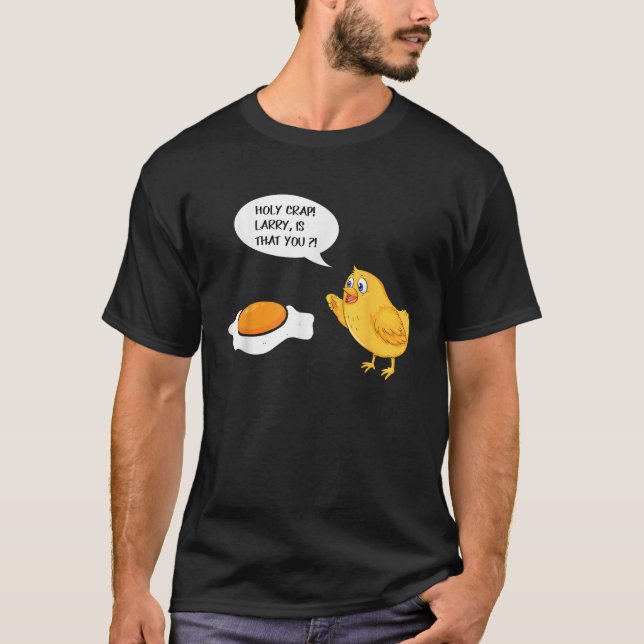 T-shirt Larry C'Est Que Vous Drôle Pun De Poulet (Devant)