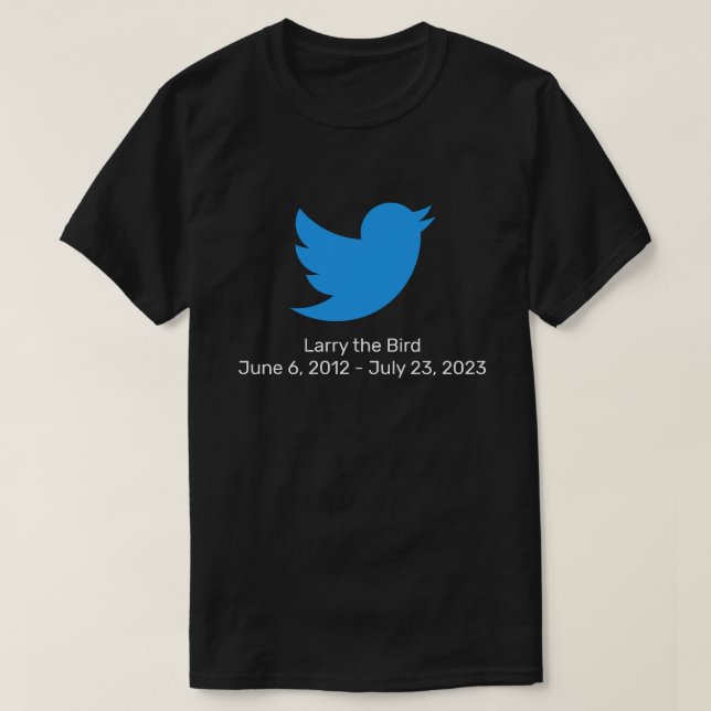 T-shirt Larry l'oiseau retraite Twitter (Design devant)