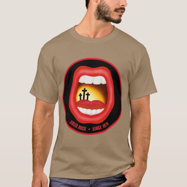 T-SHIRT LARRY NORMAN LA BOUCHE ROCHE SOLIDE (Devant)