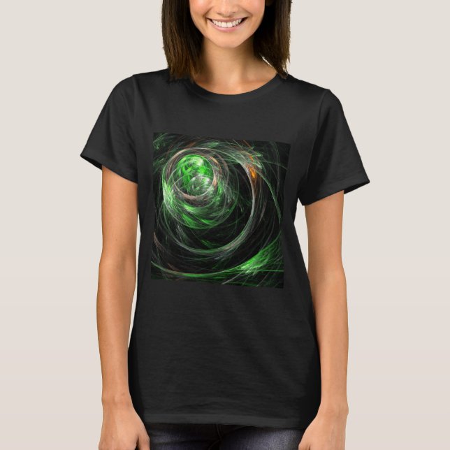 T-shirt L'art Abstrait vert du monde entier (Devant)