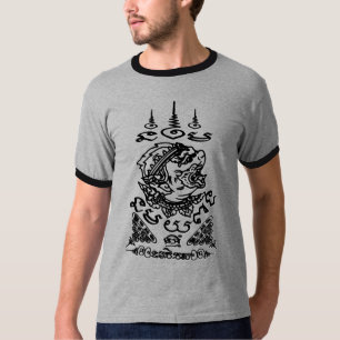 T-SHIRT L'ART ASIATIQUE DE YANT BOUDDHA CONÇOIT HANUMAN