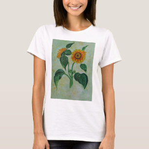 T-shirt L'art botanique des tournesols vintages