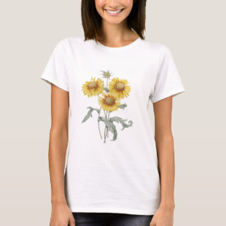 T-shirt L'art botanique vintage des tournesols. P.J. Redou