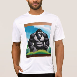 T-shirt l'art de chasse de gorille de la jungle