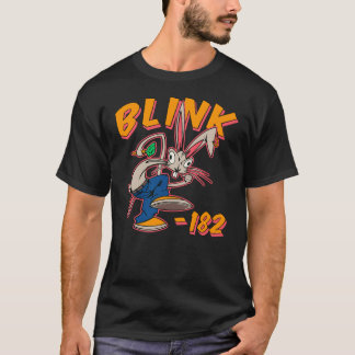 T-shirt L'art de dessin animé rétro punk de lapin Blink182