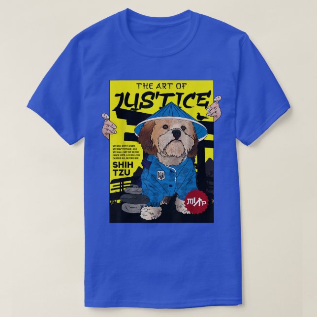 T-shirt L'art de la justice par Shih Tzu Ukraine Japonais (Design devant)
