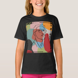 T-shirt L'art de la ligne noire de papa Dessin sur des for