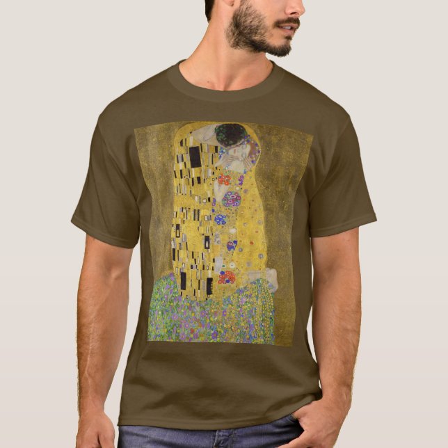 T-shirt L'art de la peinture Kiss de Gustav Klimt (Devant)
