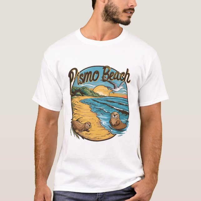 T-shirt L'art de la plage de Pismo (Devant)