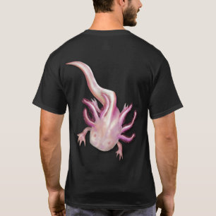 T-shirt L'art de l'Axolotl blanc "poissons marchants"