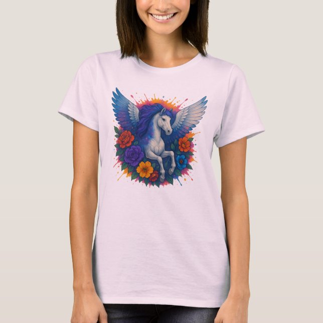 T-shirt L'art de l'Imaginaire mythique du Pegasus (Devant)