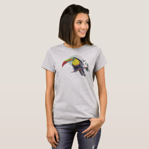 T-shirt L'art de peindre les perroquets Imprimer La lune d