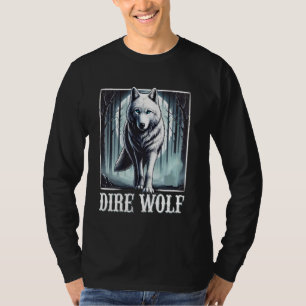 T-shirt L'art de retrouvailles de loup à Dire blanc pour l