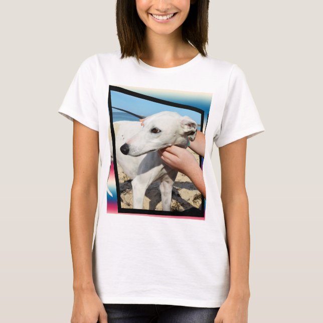 T-shirt L'Art Dimensionnel Chien Blanc, (Devant)