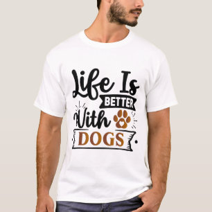 T-shirt L'art du chien positif   Devis motivationnel