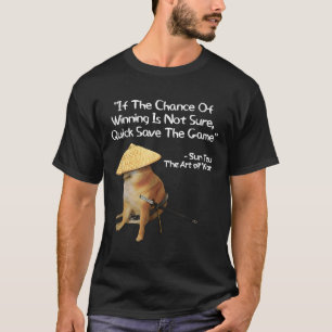 T-shirt L'Art Du Joueur De Mèmes De Guerre Jouant Samurai