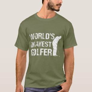 T-shirt l'art du mot sport golfeur d'un monde drôle