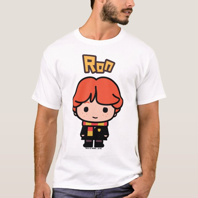 T-shirt L'art du personnage de dessin animé de Ron Weasley (Devant)