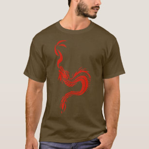 T-shirt L'art du serpent rouge du dragon japonais