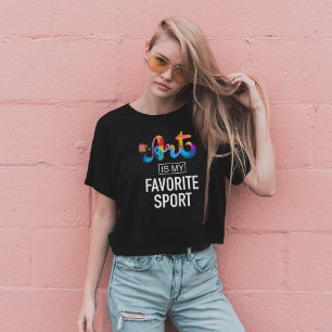 T-shirt L'art est mon professeur sportif préféré amusant