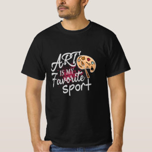 T-shirt L'art est mon sport favori Splash rouge