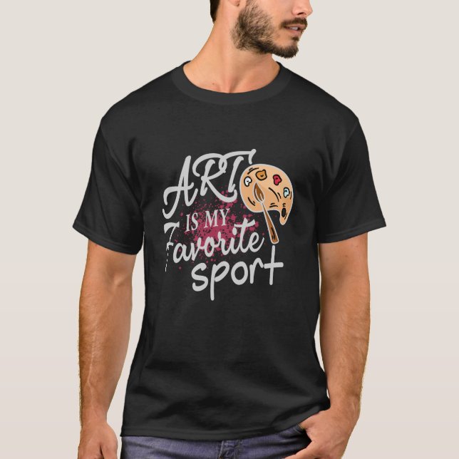 T-shirt L'art est mon sport favori Splash rouge (Devant)