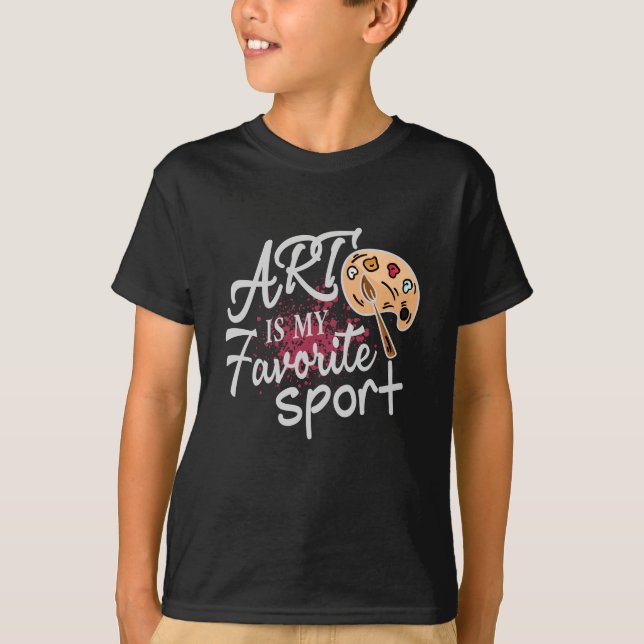 T-shirt L'art est mon sport favori Splash rouge (Devant)