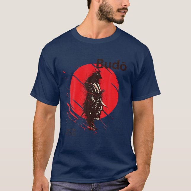T-shirt L'art japonais samouraï Imprimer Bushido Code Voie (Devant)