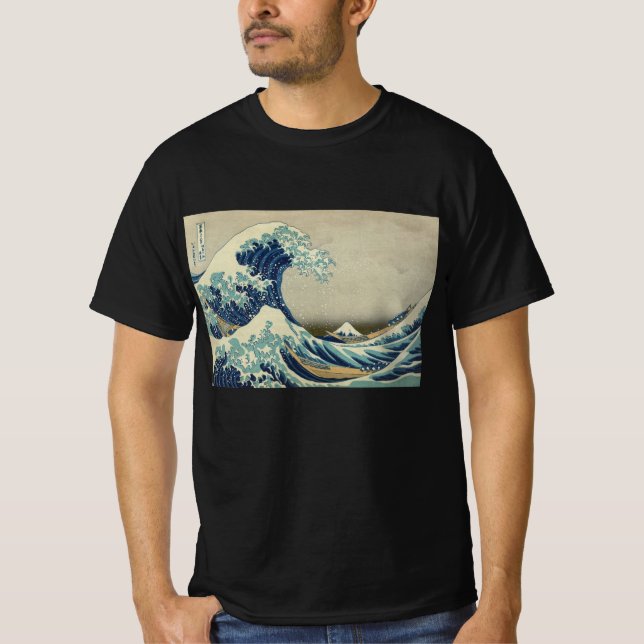 T-shirt L'art japonais vintage, la grande vague de Hokusai (Devant)
