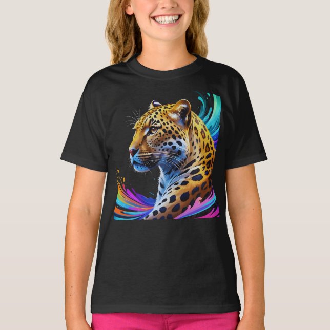 T-shirt L'art léopard (Devant)