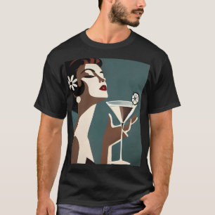 T-shirt L'art moderne du milieu du siècle La DIva Martini
