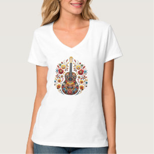 T-shirt L'art populaire de la guitare scandinave