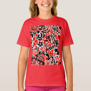 T-shirt L'art populaire ukrainien motif floral abstact
