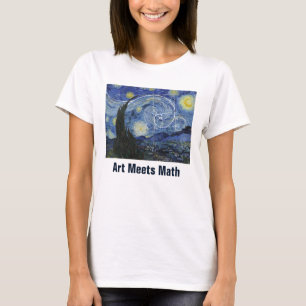 T-shirt L'art rencontre les mathématiques, Van Gogh rencon