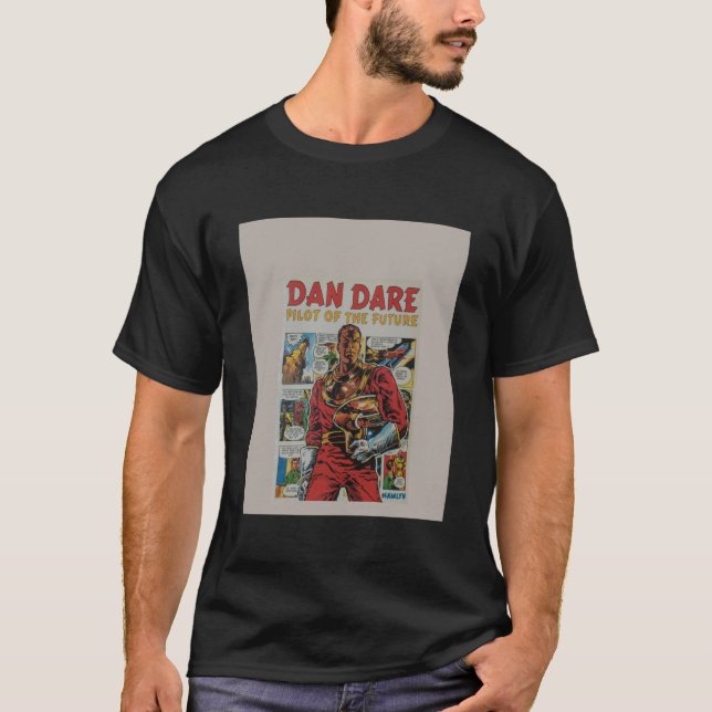 T-shirt L'art rétro de la bande dessinée de Dan Dare (Devant)
