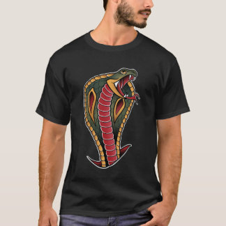 T-shirt L'art traditionnel traditionnel du serpent cobra
